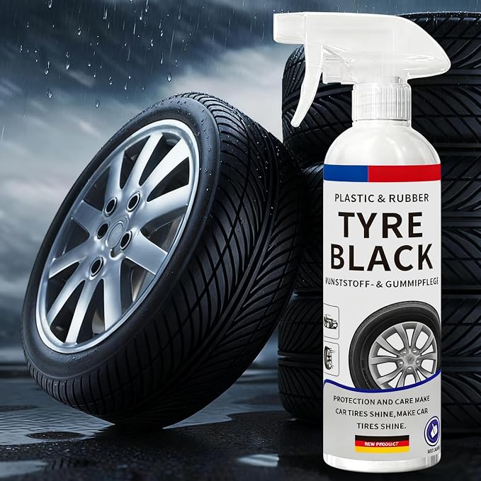 Wheel Cleaner - Tire Shine Spray, Protective Gloss Coating for Tyres, Quick Dry Formula, Premium Maintenance Product, Auto Care for Fleet Managers Vehicle Presentation Seasonal Use