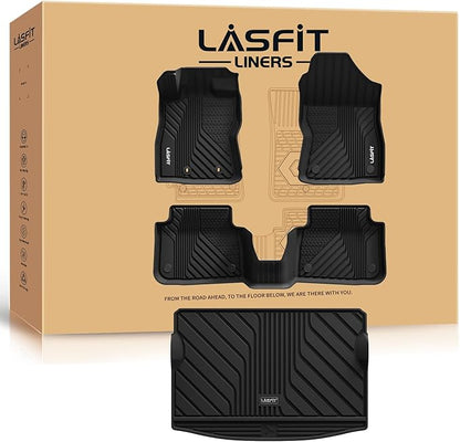 LASFIT Floor Mats & Cargo Mat Fit for Subaru Crosstrek & Impreza 2026 2025 2024, All Weather TPE Custom Fit Easy Clean Durable Floor Liners for Crosstrek & Impreza 2024-2026 Car Mats & Trunk Liner