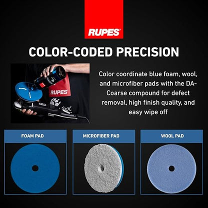 RUPES 250 ml D-A Coarse High Performance Cut Polishing Compound for Car Detailing & Removing Scratches (Pack of 1) | Mirco-Abrasive Technology | Removes Swirl Marks and Moderate to Severe Defects