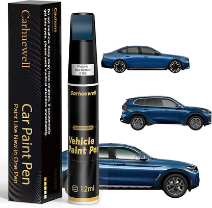 Phytonic Blue Metallic(C1M) Touch Up Paint Compatible with BMW, Exact Match Car Paint Pen Automotive Scratch Repair Remover Kit Quick & Easy Solution for Vehile Chips and Nicks