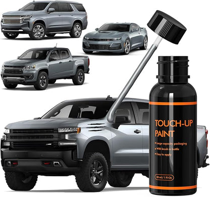 WA464C/G9K/Satin Steel Touch Up Paint for Chevy, DIY Car Paint Scratch Repair Kit, Automotive Paints, Quick & Easy Fix Scratch Repair Compatible with Chevrolet/Silverado/Equinox/Trax/Tahoe