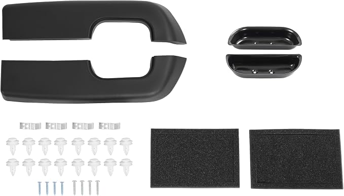 Front Inner Door Panel Kit Compatible with 1973-1979 Ford F100 F150 F250 F350 Bronco Door Trim Panel Arm Rest Pads Finger Cups Replacement for D3TZ-1023942-KT Plastic Steel
