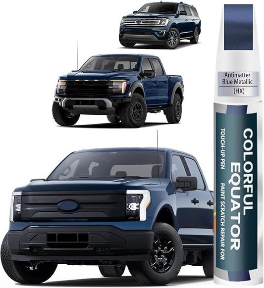 HX Antimatter Blue Metallic Touch Up Paint for Ford, Car Paint Pen Scratch Repair Two-In-One Touch Up Paint, Premium Car Scratch Remover for Deep Scratches