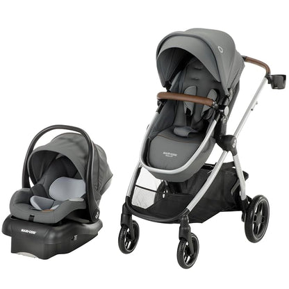 Maxi-Cosi Siena CP Modular Travel System, Car Seat and Stroller Combo, Stone Glow