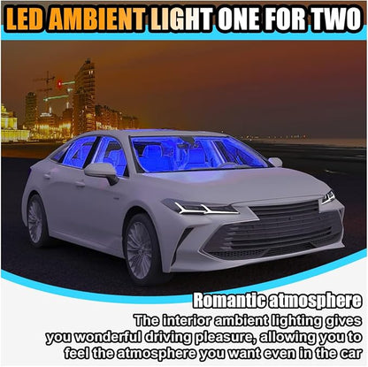 Universal Car LED Strip Light, Cigarette Lighter Auto Interior Decorative Lamp, 12V Under Dash Ambient Night Light, 24 LEDs RGB Neon Interior Atmosphere Lights for Car SUV (Blue, Cigar Lighter)