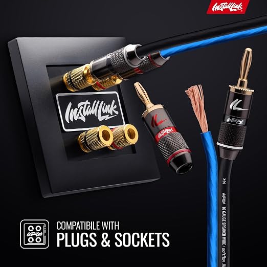 16 AWG Gauge Speaker Wire Cable Stereo, Car or Home Theater, CCA (250 Feet) by Install Link