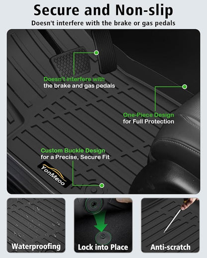 loor Mats Custom for Dodge Hornet 2026 2025 2024 2023 GT/GT Plus Cargo Liner with Backrest Mat All Weather TPE Rubber Full Set Floor Liners Trunk Mat for Hornet Automotive Accessories, Black