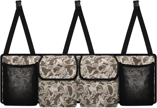 Brown Camo Trunk Storage Organizer Foldable Vehicle Interior Cargo Organizer Accessories 37" x 11.8" Large Capacity Car Organizers and Storage for Cars SUV Sedans