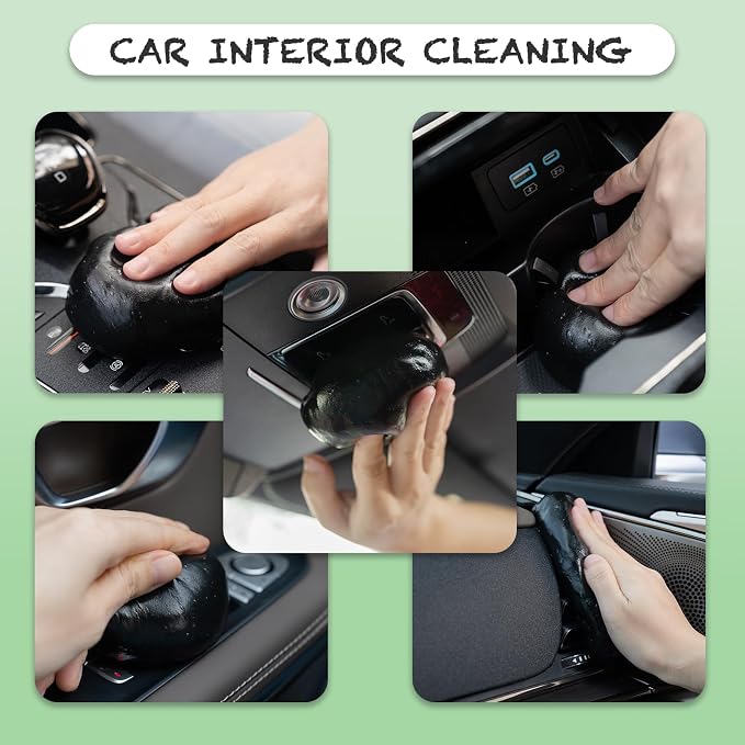 Cleaning Gel for Car Cleaner Cleaning Kit Automotive Air Vent Dust Cleaning Slime for Auto Cleaning Putty Universal Dust Car Accessories Car Interior Cleaner Keyboard Cleaning Laptop Black | Automotive Air Vent Dust Cleaning, Universal Dust Cleaner, Ca...
