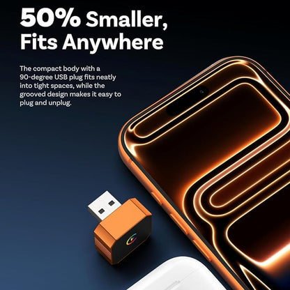 Wireless Car Adapter, Plug and Play Bluetooth WiFi Dual Band Support for car Integration Auto, with Aluminum Alloy Shell and Intelligent Voice Control (Color Pattern)