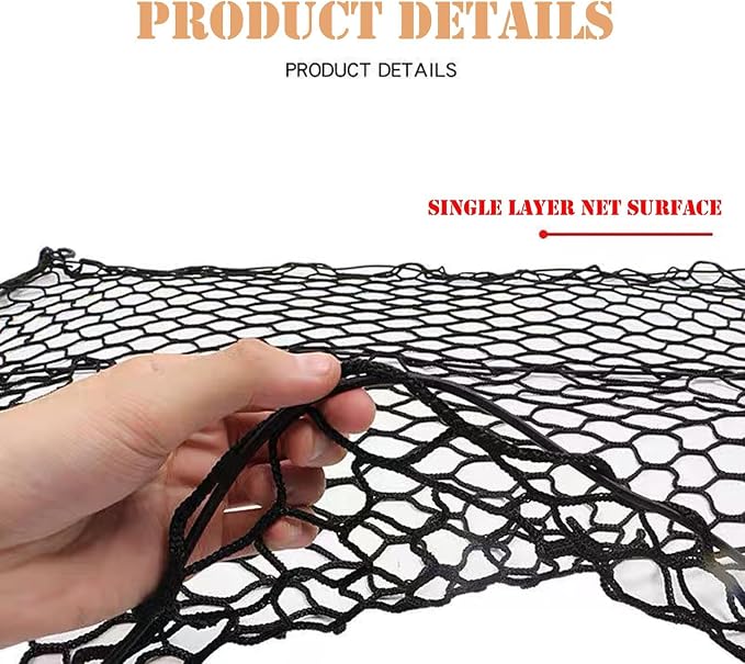 Rear Trunk Organizer Cargo Net for Suitable for 2024 2025 2026 Toyota Land Cruiser 250 1958 Prado Lc250 J250, Floor Style Cargo Net for SUV–Premium Mesh Car Trunk Organizer Vehicle Carrier Storage