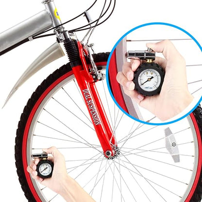GODESON Presta Valve BicycleTire Pressure Gauge 0-160psi and 0-11bar