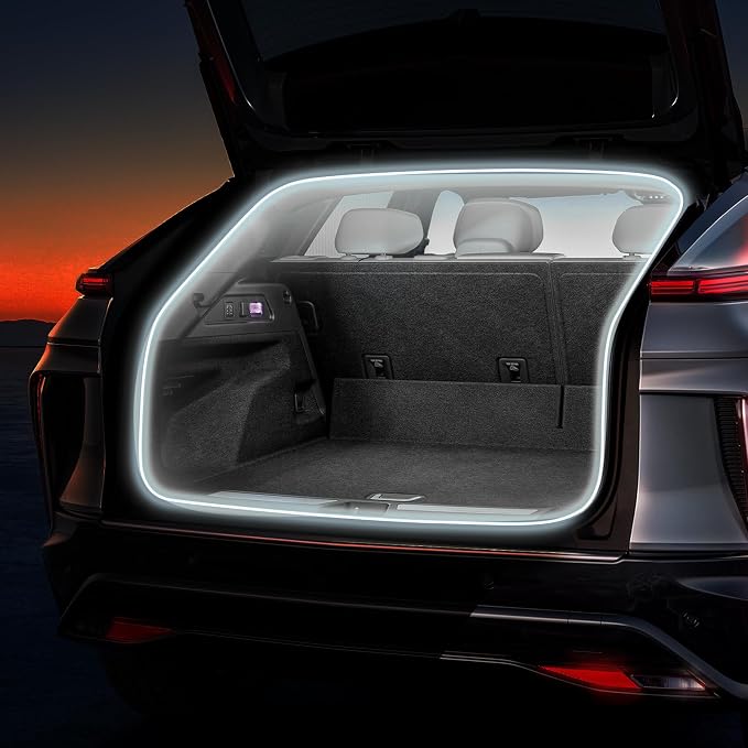 HOLDCY Car LED Strip Lights - Trunk Cargo Ambient Lighting, White 6000K, 118.11 inches Flexible Cuttable LED Light Strip, Easy Install, Waterproof, Universal Fit for Car Trunks, SUVs, and Vans