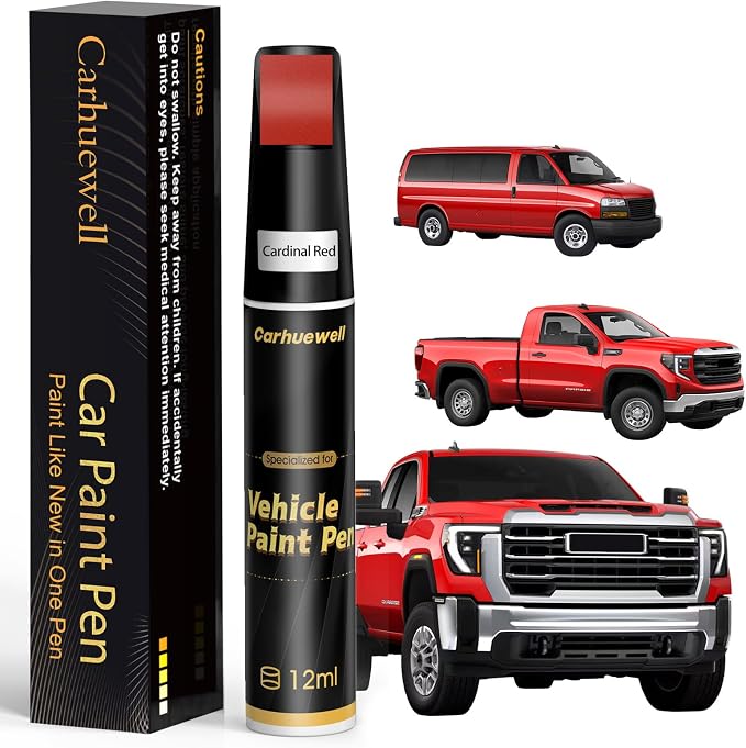 Touch Up Paint for GMC Cardinal Red(G7C/WA130X) Car Touch Up paint Genuine Exact Color Code Compatible With GMC Vehicle