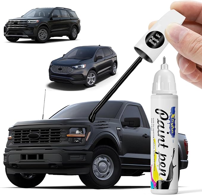 UM Agate Black Touch Up Paint Compatible with Ford, DIY Car Paint Scratch Repair, Quick & Easy Fix Automotive Scratch Repair for F-150/Transit/Explorer/Taurus/Focus/Fiesta/Escape/Edge