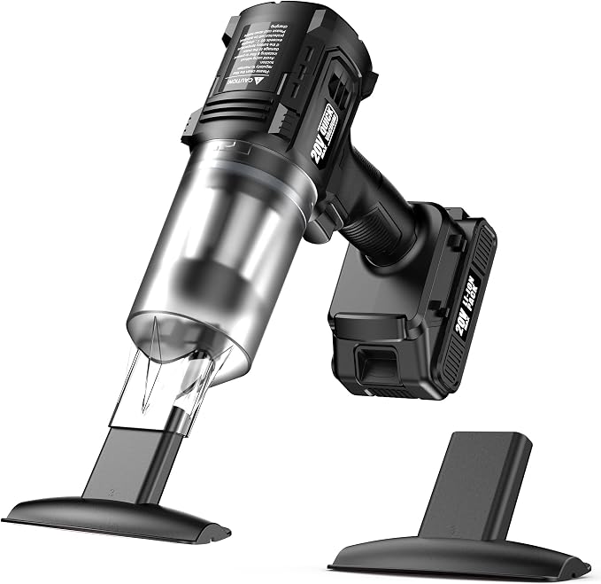 Car Vacuum Cordless, 35000PA Strong Suction Handheld Vacuum with 2 Detachable Batteries, 60Min Runtime Portable Vacuum Cleaner for Car Detailing, Pet Hair, Home Couch & Office, 350ML XL Dust Cup