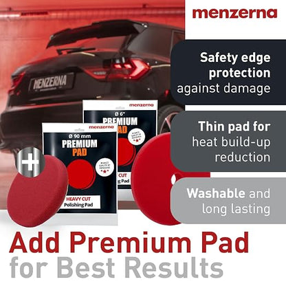 menzerna Heavy Cut Compound 1000" I Abrasive Polishing Compound for Deep Scratches, Sanding Marks, Swirls & Holograms I Buffing and Polishing Compound for Scratch Repair I Silicone Free I 8 fl oz.