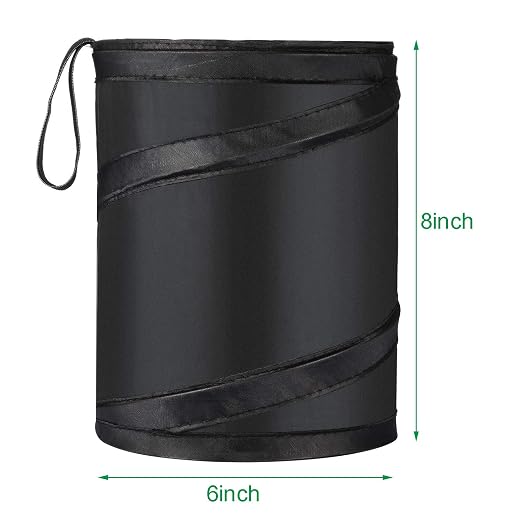Boao Car Trash Can Bag Car Garbage Holder Container Traveling Portable Garbage Bin Collapsible Pop up Water Proof Bag Waste Rubbish Bucket for Cars (1 Piece)