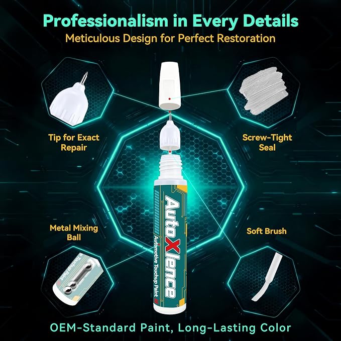 Mosaic Black Metallic(GB8/WA384A) Touch Up Paint Compatible with Chevrolet Car Paint Pen Scratch Repair Automotive Scratch Remover Fix Exact Color Match