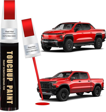 Red Hot(G7C/WA130X) Car Paint Touch Up Pen Compatible with Chevy, 2-In-1 Color Accurate Touch Up Car Scratch Repair Paint Exact Match Chevy Series Automotive Scratch Remover for Nicks & Chips Repair