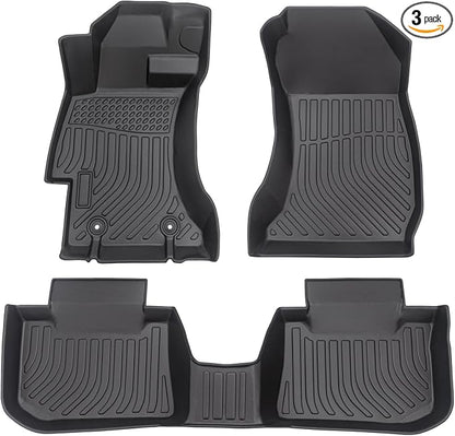 All Weather Floor Mats for 2012-2016 Subaru Impreza, Floor Mats Fits 1st & 2nd & Row, 3D Anti-Slip Waterproof TPE Rubber Protector Car Mats Full Set Liners
