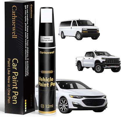 Summit/Olympic White(GAZ/WA8624/50U/50) Touch Up Paint for Chevrolet, Car Paint Pen Scratch Repair Two-In-One Touch Up Paint, Exact Color Match for Chevrolet Automotive Scratch Remover