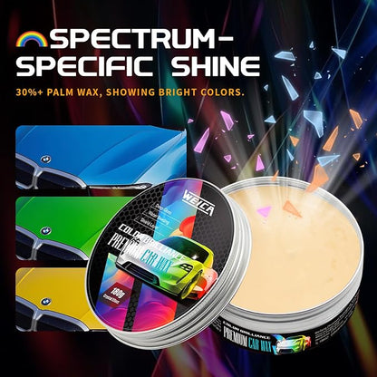 Premium Carnauba Wax 30% Conc. - Ultimate Paint Protection for Luxury Cars | 3-Month UV & Acid Rain Shield | Hydrophobic Ceramic Coating Enhancer