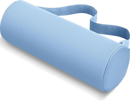Lumbar Roll Support Pillow for Office Chair, Car, Gaming Chair, Memory Foam Back Cushion with Washable Cover for Relieving Back Pain & Improving Posture, Large,Light Blue