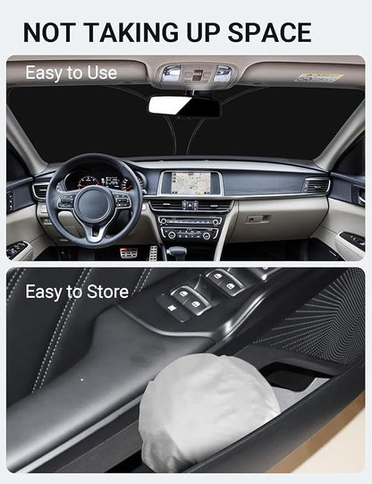 Proadsy Windshield Sun Shade for Kia K5 2026 2025 2024 2023 2022 2021 Custom Fit GT-Line, GT, Sedan 4-Layer Foldable Front Sunshade Protector Sun Visor Blocks UV Rays Keep Car Cooler