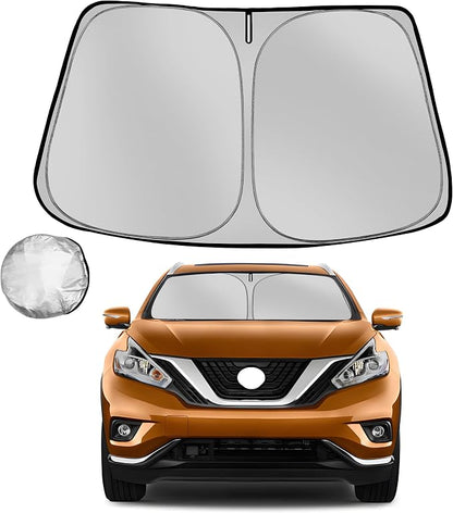 Windshield Sun Shade for 2015-2024 Nissan Murano Foldable Sun Sunshade for Car Front Window Blocks UV Rays and Heat Automotive Interior Protector Custom Fit Accessories
