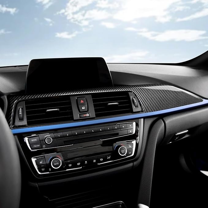 for BMW F30 Dashboard Panel Cover, ABS Carbon Fiber Style Car Center Console Interior Trim for 2013-2018 BMW 3 Series F30 F31 F32 F33 F34 F36 328i 320i 335i 330i 435i 420i 430i 440i 425i