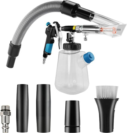 3IN1 Car Cleaning Kit, High Pressure Foam Cleaning Gun, Extractor Vacuum Set, Multi-Purpose Cleaning Gun Detachable Sprinkler Head for Automotive Detailing, Carpet, Upholstery, Surface Cleaning