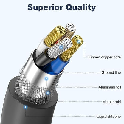 Cveael Car Carplay Cable for iPhone 17 16 15 Pro Max Air 16 15 Plus, 6FT USB A to USB C Cord for iPad 10th Gen Pro Air 5th 4th Mini 6th Gen, Car Charging Cable(Black)