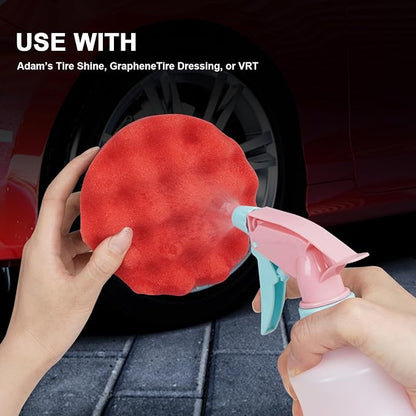 4 Pack Large Tire Shine Applicator Pad, Tire Hex Grip Applicator, Tire Shine Car Detailing Foam Sponge Tool, Reusable Car Cleaning Supplies After Car Wash Tire Cleaner for Applying Tire Shine