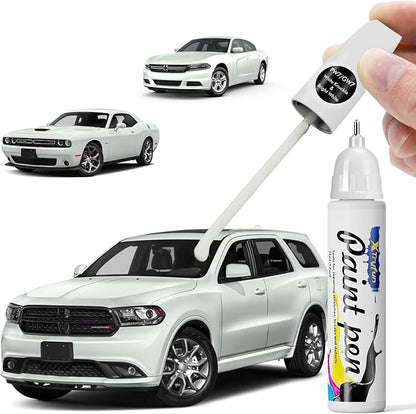 PW7/GW7 Bright White/White Knuckle Touch Up Paint Compatible with Dodge, DIY Car Paint Scratch Repair, Automotive Paints, Quick & Easy Fix Scratch Repair for Challenger/Charger/Durango/1500