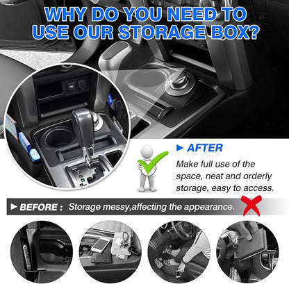 Autorder Gear Shift Organizer for 2010-2024 Toyota 4Runner Accessories Center Console Organizer Gear Shift Organizer Insert Tray