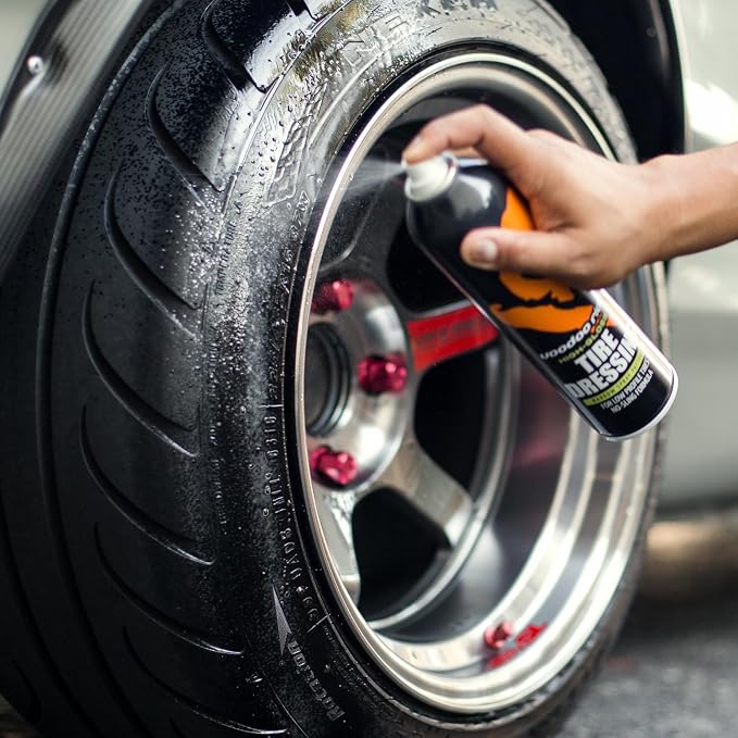 Cobra-Tek Voodoo Ride High-Gloss Tire Dressing, 11 oz. (VR7705) - Long-Lasting Shine, Protective Barrier, No-Sling Formula, Self-Leveling, Narrow Spray Pattern