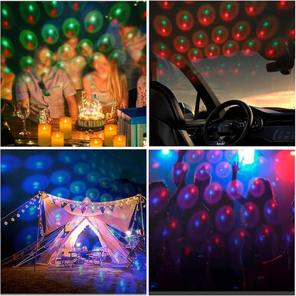 USB Projector Night Light,4 Colors & 9 Functional Modes Car Roof Lights,Flexible Adjustable Interior Starlight Lamps, Portable LED Atmosphere Lights for Auto Decor,Bedroom,Ceiling, Party