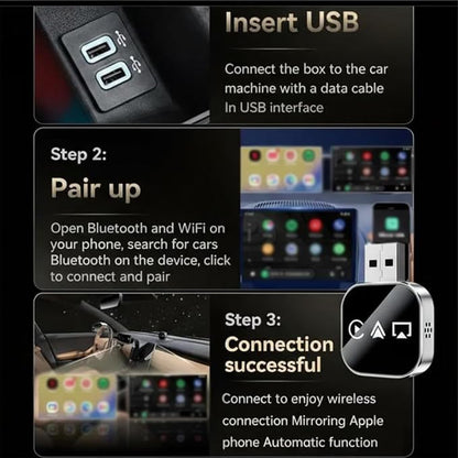Wireless Car Adapter - Car Display Video Adapter, Plug and Play Phone to Cars Screen Converter, for Daily Commuting Long Distance Travel City Driving Music Streaming Calling | Parking Assistance Tools