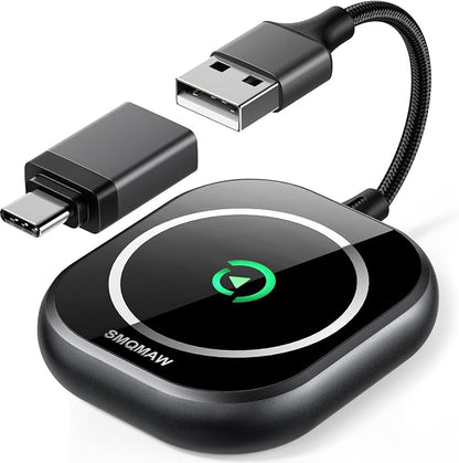 Wireless CarPlay Adapter, Converts Factory Wired CarPlay to Wireless CarPlay Dongle Plug & Play CarPlay Wireless Adapter for Cars from 2015 & for Apple iPhone iOS 10+ Black