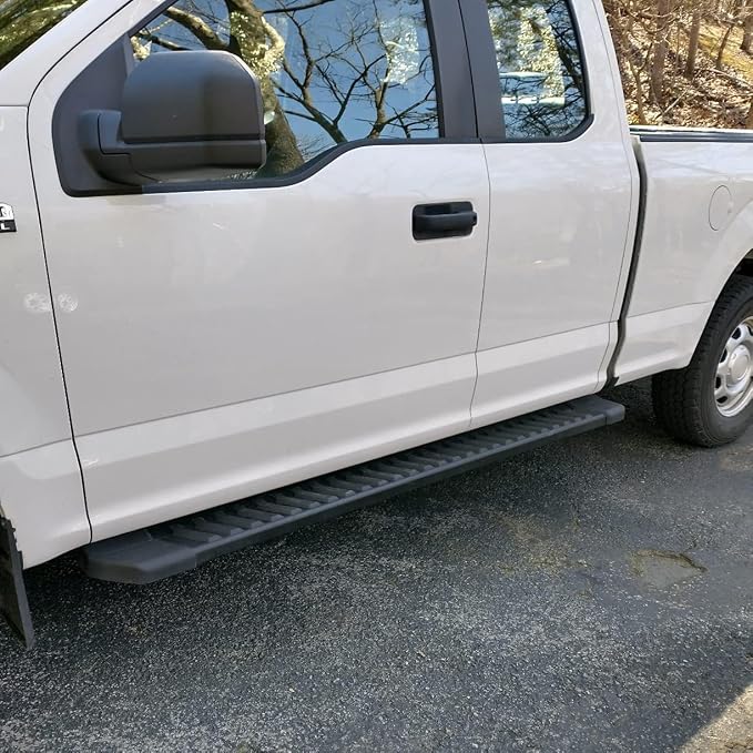 COMNOVA Running Boards Compatible with 2004-2014 Ford F-150 Super Cab (3/4 Size Rear Doors), 6 Inch Step Pad Design, F150 Step Bars Side Steps Made with Carbon Steel, F150 Truck Nerf Bars, OE Style.