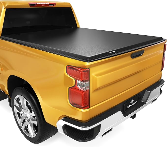 YITAMOTOR Soft Tri-fold Truck Bed Tonneau Cover Compatible with 2019-2026 Chevy Silverado/ GMC Sierra 1500 New Body Style, Fleetside 5.8 ft Bed