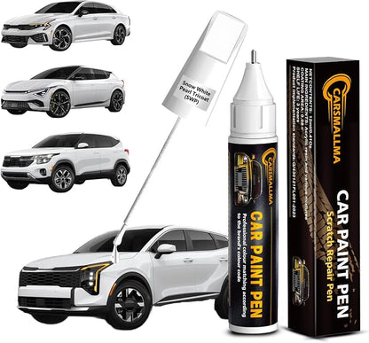 SWP Snow White Pearl Tricoat Car Touch Up Paint for Kia, Color Accurate Car Paint Scratch Repair Pen Kit Quick & Easy Fix Vehicle Chips and Automotive Nicks Scuff