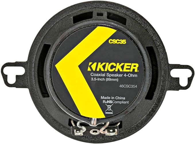 KICKER 46CSC354 CS-Series CSC35 3.5-Inch (89mm) Coaxial Speakers, 4-Ohm (Pair)