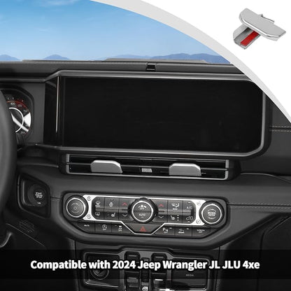 JWWY for Jeep JL Vent Air Outlet Adjustment Cover Trim Compatible with 2024-2025 Jeep Wrangler JL JLU Interior Accessories 2pcs Silver