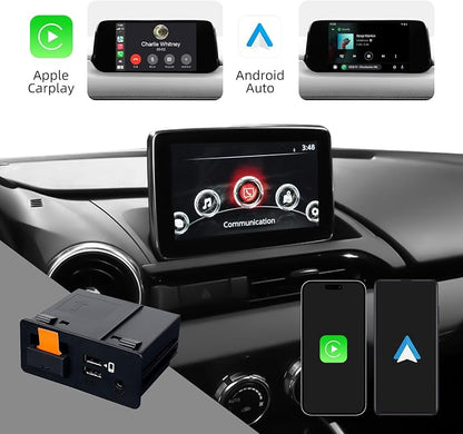 LEXXSON Android Auto & Carplay Adapter for Mazda 2/3/6/CX3/CX5/CX8/CX9/MX5 2014-2021 Year, Mazda Carplay Kit for MZD Connect System 00008FZ34, Retrofit Kit with TK78-66-9U0C