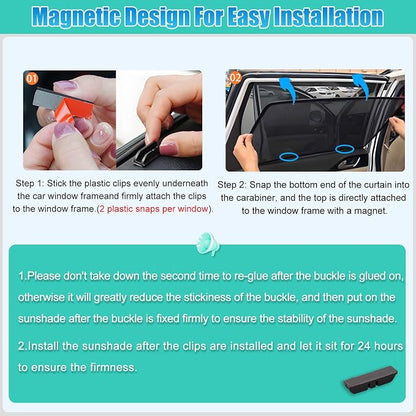 XCBYT Rogue Window Shades for 2021-2023, 4PCS Side Window Sun Shades with Breathable Mesh, Magnetic Car Window Covers for Baby & Privacy, UV Protection & Heat Insulation