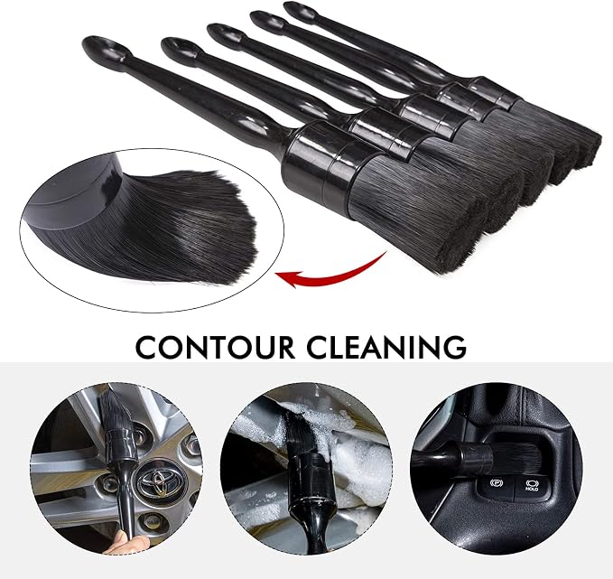 Car Detailing Brush Kits and Holder,2 in 1 Auto Detailing Spray Bottle Holder and Detail Brush Stand,Durable Sturdy Rack for Garage Car Beauty Shop