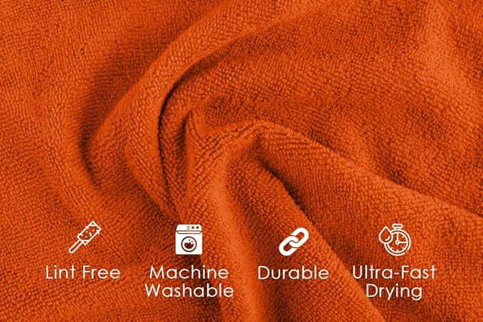 Avalon Towels Microfiber Cleaning Cloths (Value Pack of 36) - Size 16 x 16 Inches, Highly Absorbent Cleaning Rags, Lint Free, Reusable and Washable, Microfiber Towels for Cars