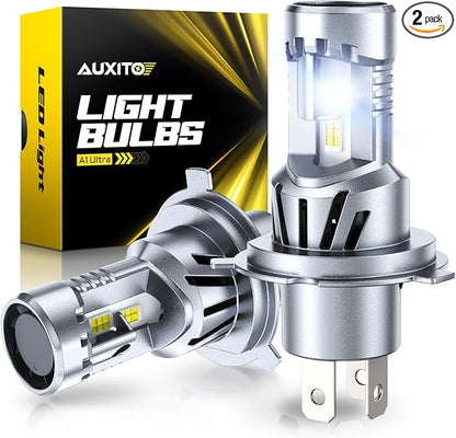 AUXITO 9003 H4 LED Bulb, 900% Brighter, 3 Min Quick Install, 20 Years Lifespan, No Flicker, 99% Compatibility